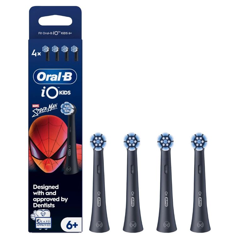 Braun, Oral-B, Spider-Man, iO Kids, końcówki do szczoteczki dla dzieci, 4 szt.