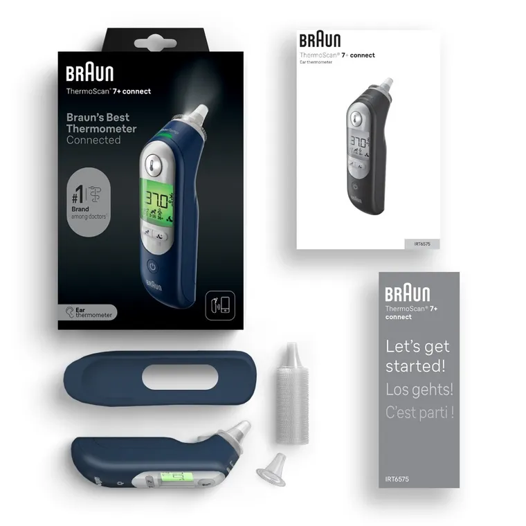 Braun, Thermoscan 7 IRT6575 connect, termometr elektroniczny do ucha z Bluetooth oraz aplikacją