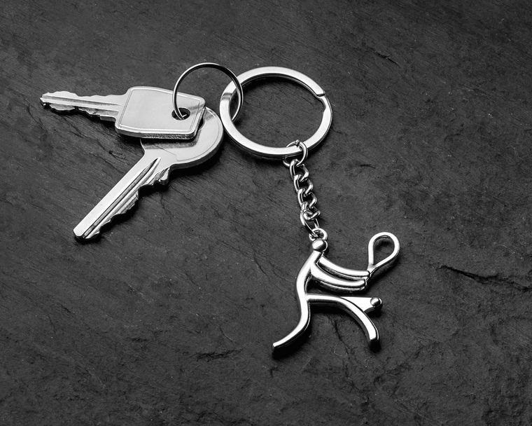 Brelok sportowca, Tenis ziemny, srebrny