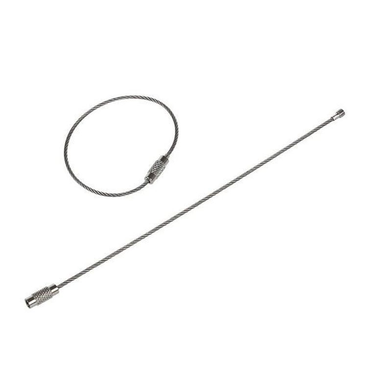 Brelok, stalowa linka, 5 szt.