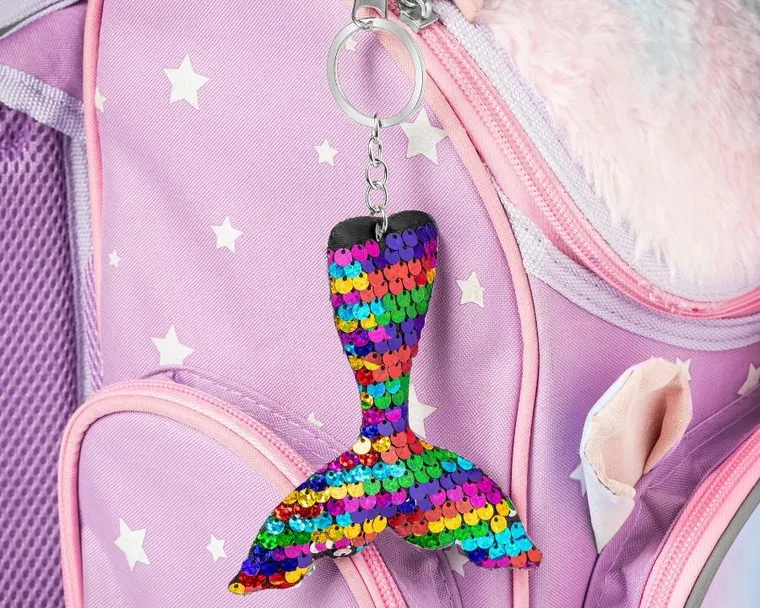 Brelok z cekinami, syreni ogon