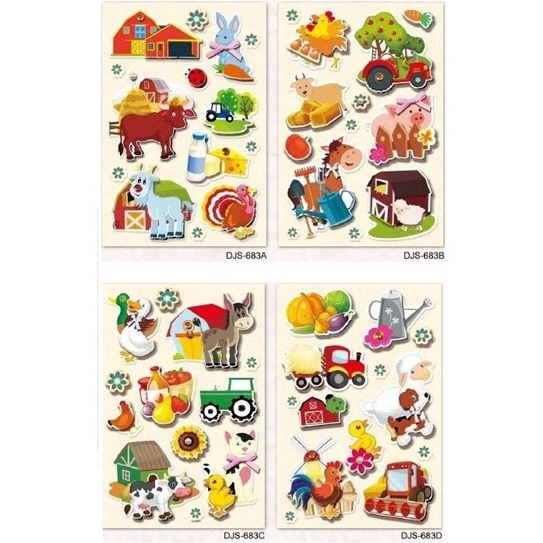 Brewis, naklejki 3D, farma, 1 arkusz