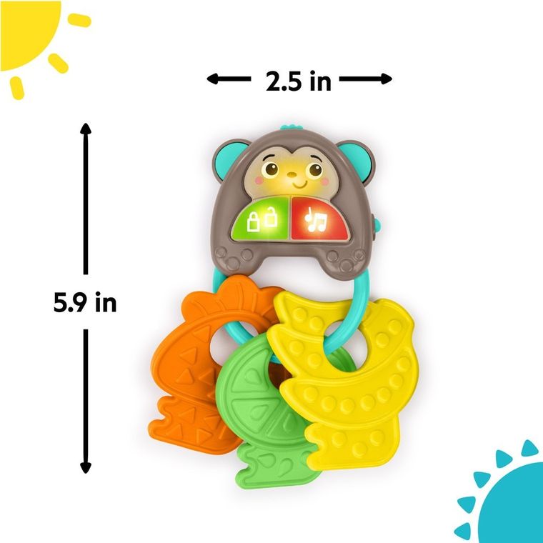 Bright Starts, MonKeys, zabawka muzyczna kluczyki, 6m+