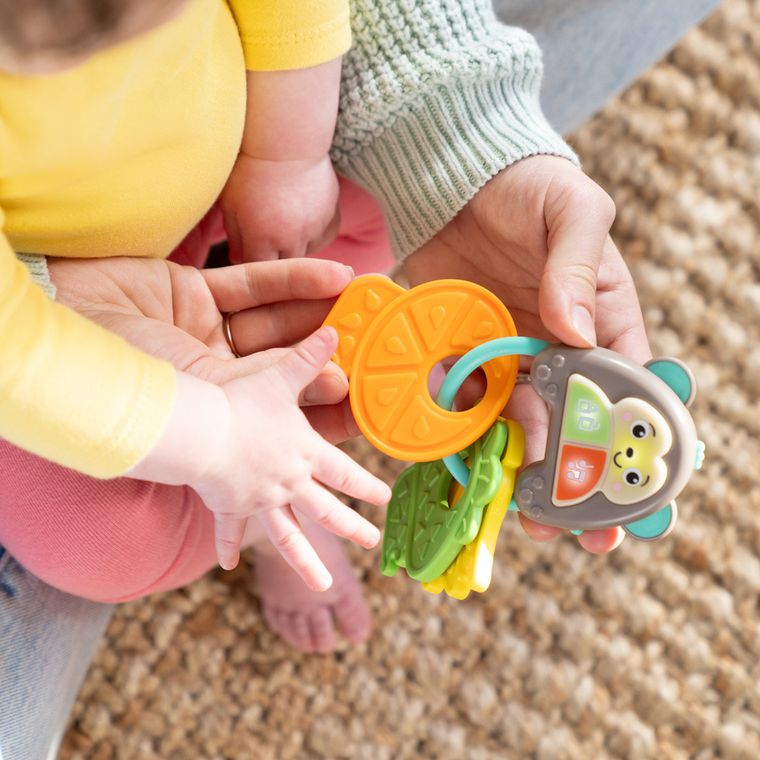 Bright Starts, MonKeys, zabawka sensoryczna, interaktywne kluczyki