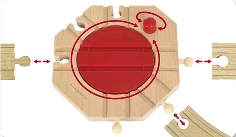 Brio World, Mechaniczna obrotnica, zabawka drewniana