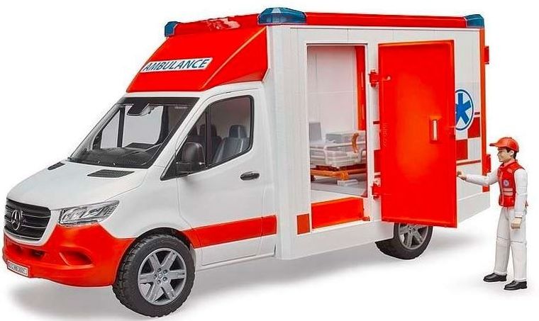 Bruder, Mercedes-Benz Sprinter Ambulans, pojazd z figurką i modułem