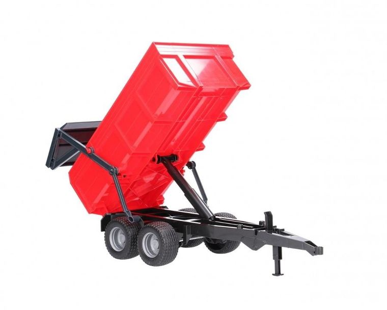 Bruder, przyczepa wywrotka, dwuosiowa, czerwona