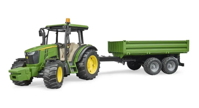 Bruder, Traktor John Deere 5115M z przyczepą wywrotką