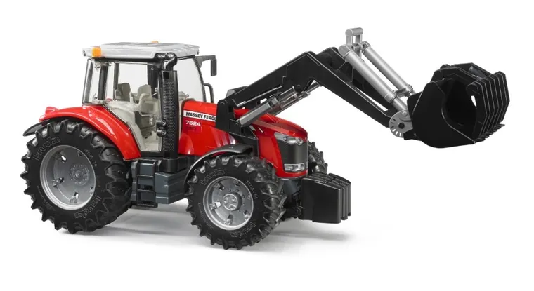 Bruder, Traktor Massey Ferguson 7600 z ładowaczem, pojazd rolniczy