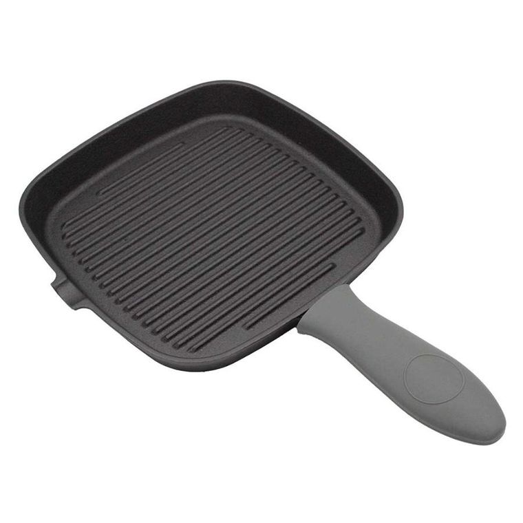 Brunbeste, patelnia grillowa żeliwna z silikonową nakładką, 24 cm