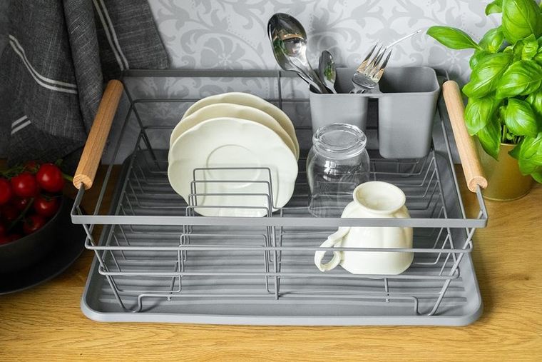 Brunbeste, suszarka do naczyń z ociekaczem i tacą