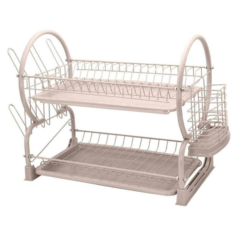 Brunbeste, suszarka do naczyń z ociekaczem i tacą, dwupoziomowa, 4029