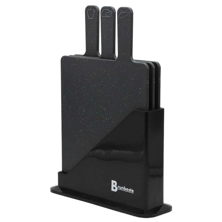 Brunbeste, zestaw 4 desek kuchennych w stojaku