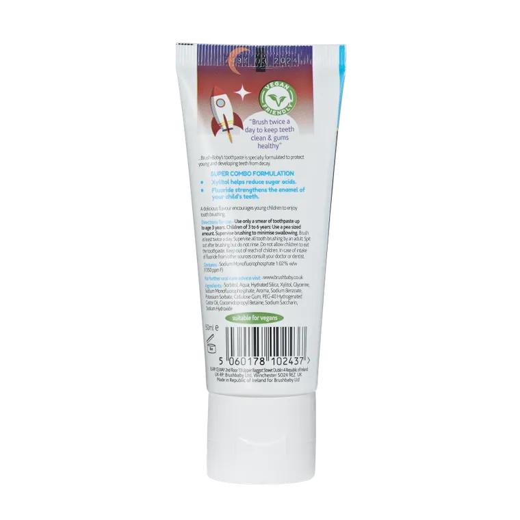 Brush-Baby, pasta do zębów dla dzieci, 3l+, 50 ml