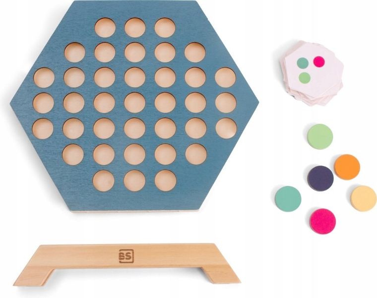 BS Toys, 3 w rzędzie, drewniana gra
