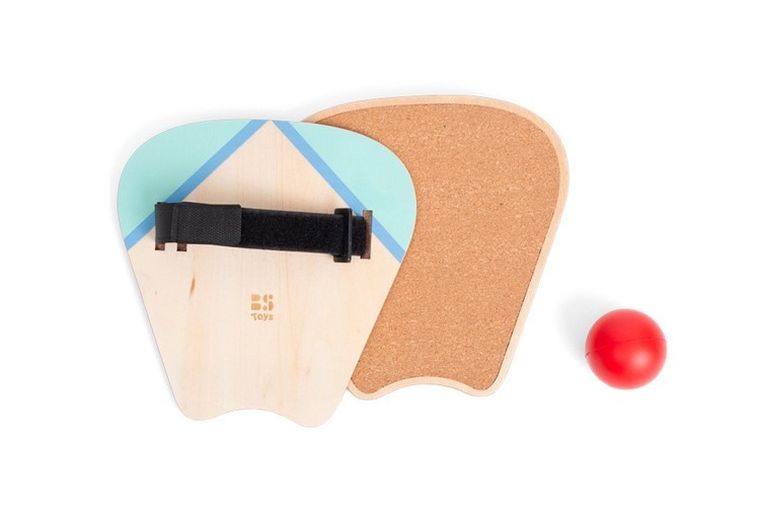 BS Toys, rakietki do padla, drewniane, gra zręcznościowa