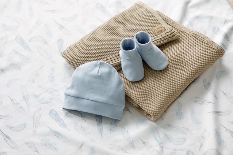 Buciki niechodki chłopięce, niebieskie, Pinokio