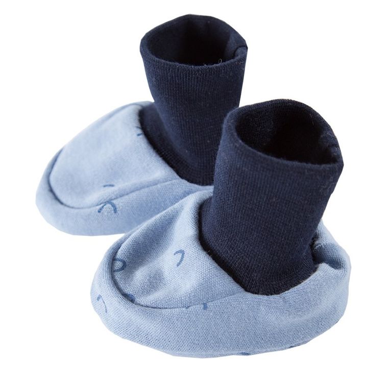 Buciki niechodki chłopięce, niebieskie, zestaw, 2 szt., Eevi