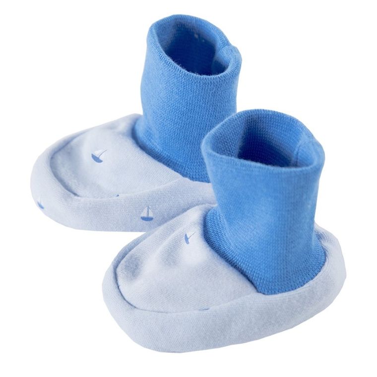 Buciki niechodki chłopięce, niebieskie, zestaw, 2 szt., Eevi