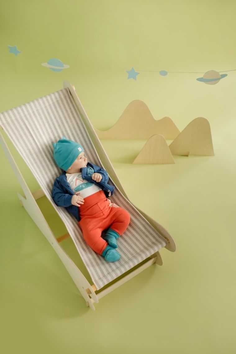 Buciki niechodki chłopięce, turkusowe, Orange Flip, Pinokio