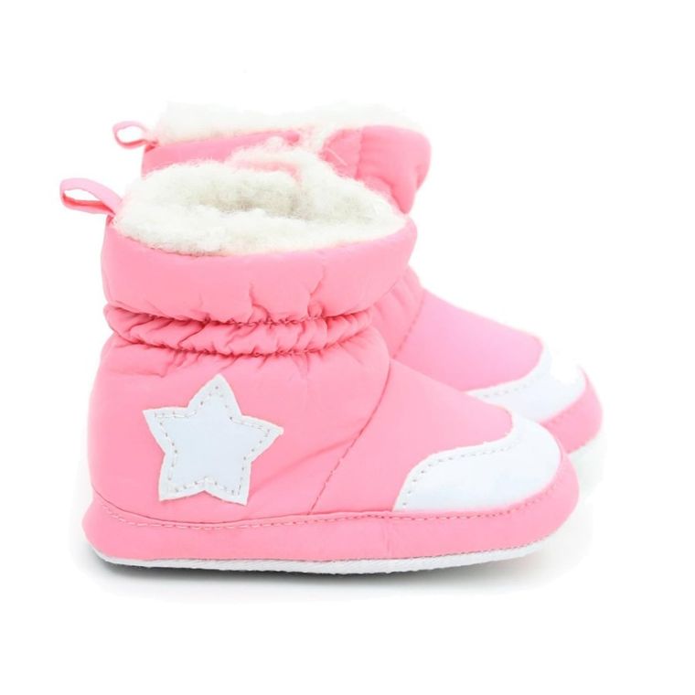 Buciki niechodki dziewczęce, różowe, ocieplane, Yoclub