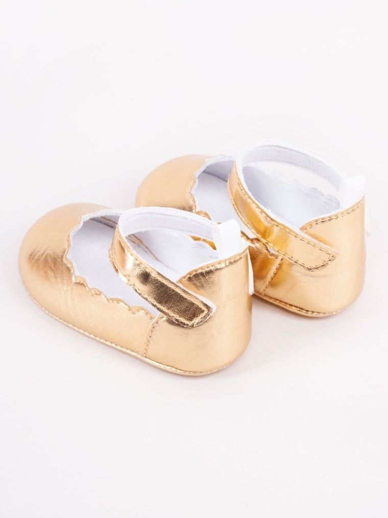 Buciki niechodki dziewczęce, złote, Yoclub