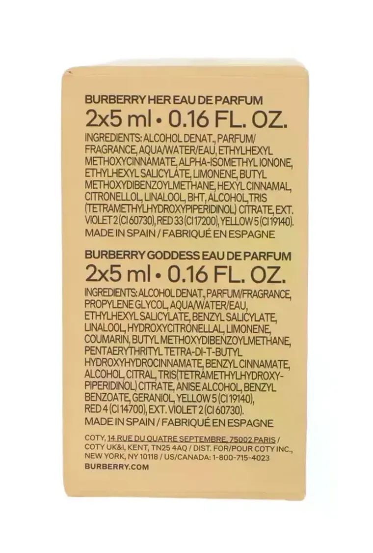 Burberry, zestaw mini: Goddess, woda perfumowana, 2-5 ml + Burberry Her, woda perfumowana, 2-5 ml