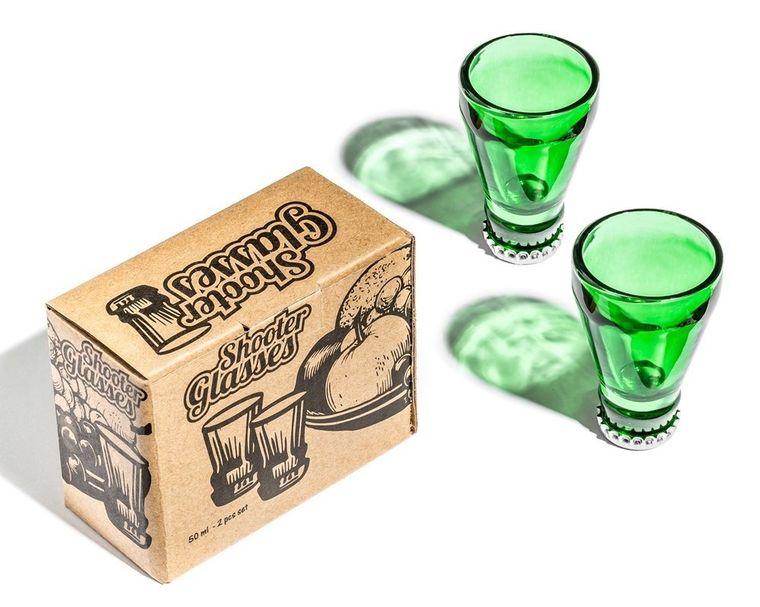 Butelkowe szoty, 2 szt., przezroczyste