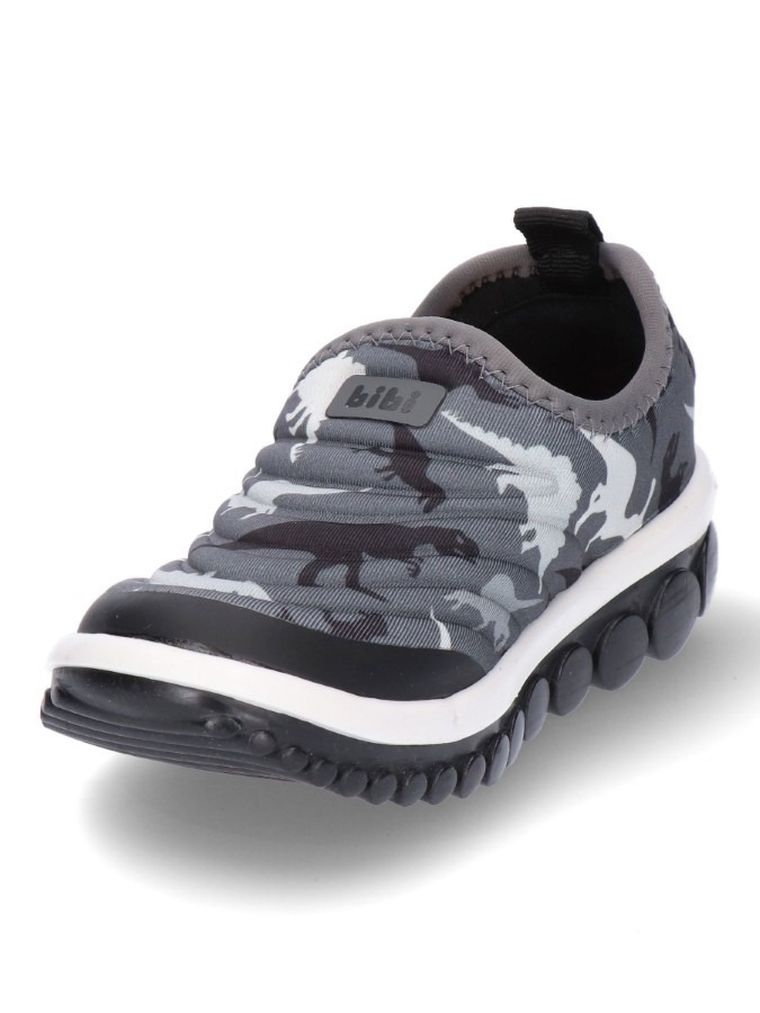 Buty sportowe chłopięce, slip on, szare, Bibi Shoes