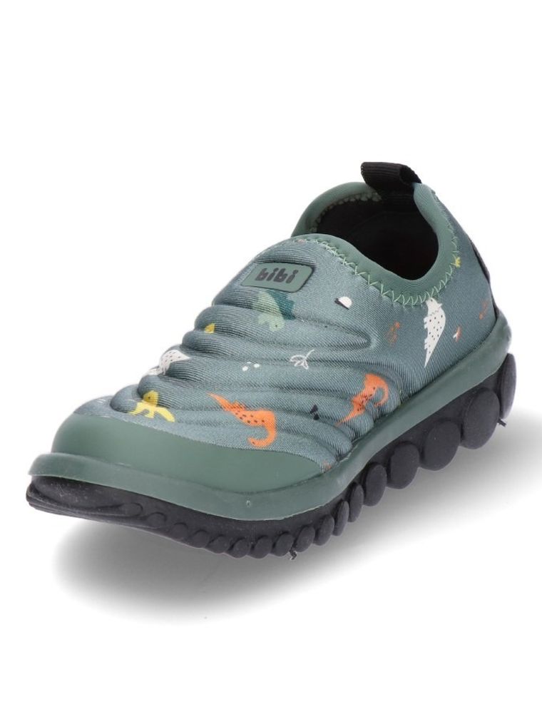 Buty sportowe chłopięce, slip on, zielone, Bibi Shoes