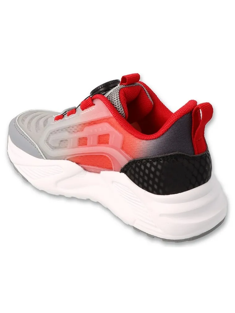 Buty sportowe chłopięce, szaro-czerwone, Befado