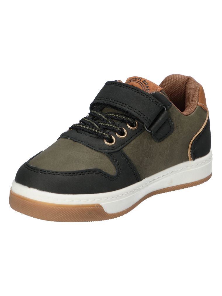 Buty sportowe chłopięcie, khaki, skórzana wkładka, American Club