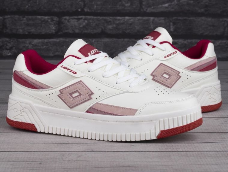 Buty sportowe damskie, białe, Lotto Pinadee