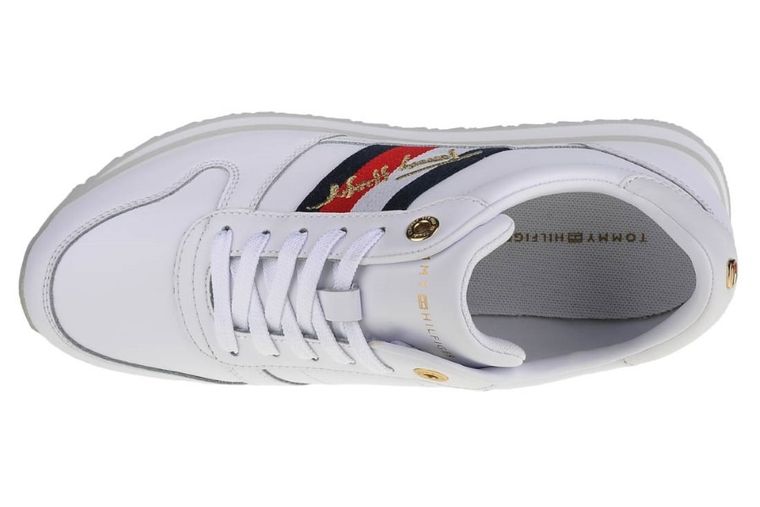 Buty sportowe damskie, białe, Tommy Hilfiger Signature Runner Sneaker