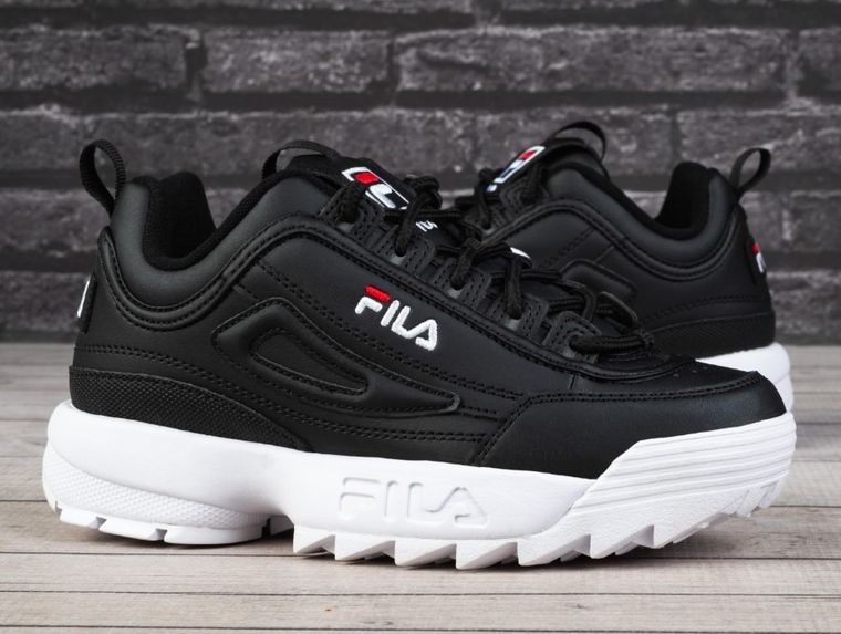 Buty sportowe damskie, czarne, Fila Disruptor