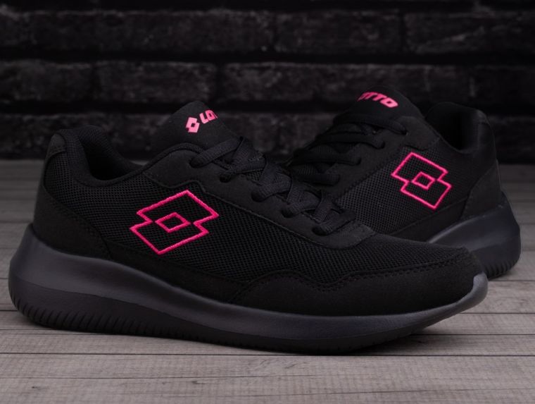 Buty sportowe damskie, do biegania, czarne, Lotto Connect OC