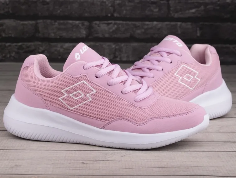 Buty sportowe damskie, do biegania, różowe, Lotto Connect