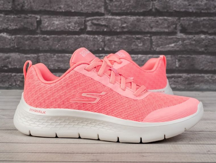 Buty sportowe damskie, różowe, Skechers Go Walk Flex Viva