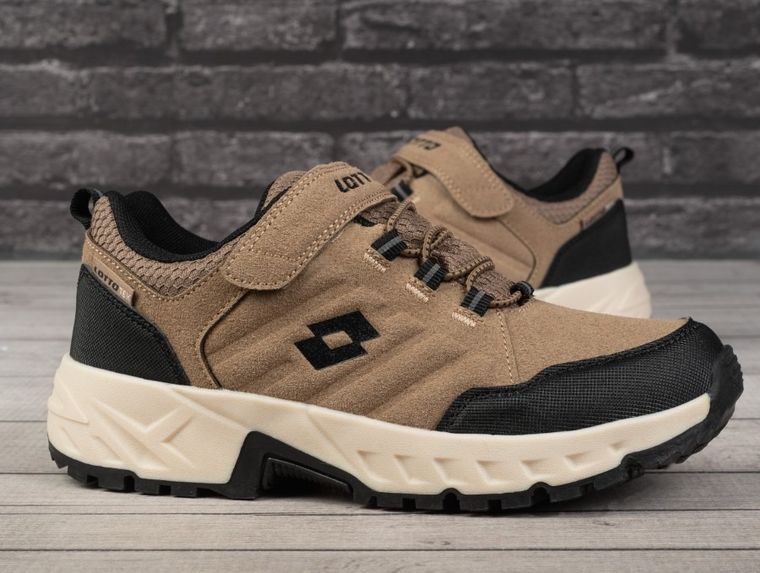 Buty sportowe dziecięce, brązowe, Lotto Ketcham Low Tex