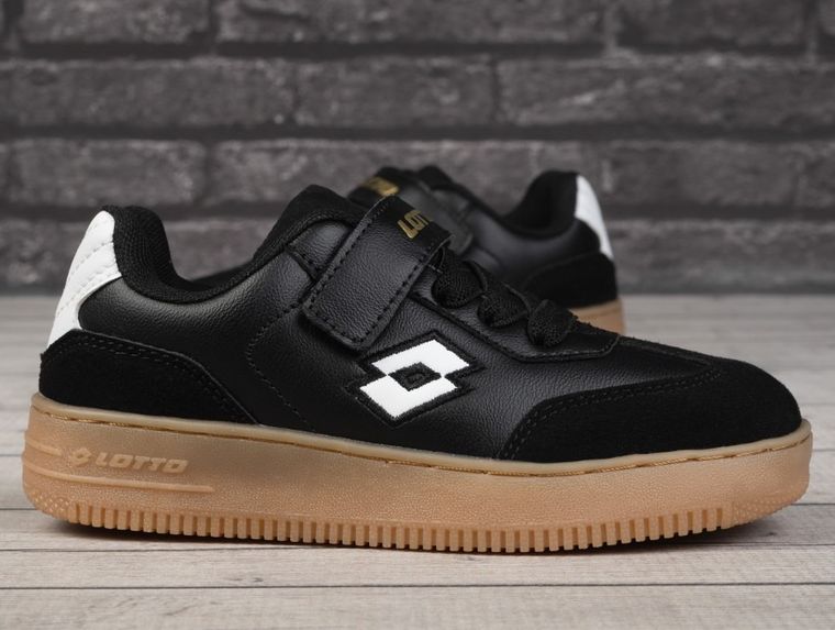 Buty sportowe dziecięce, czarne, Lotto Makera