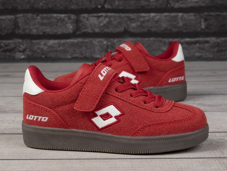 Buty sportowe dziecięce, czerwone, Lotto Vintal SC K
