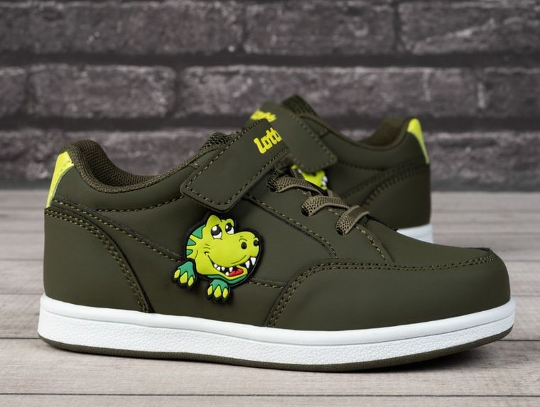 Buty sportowe dziecięce, khaki, Lotto Animol M