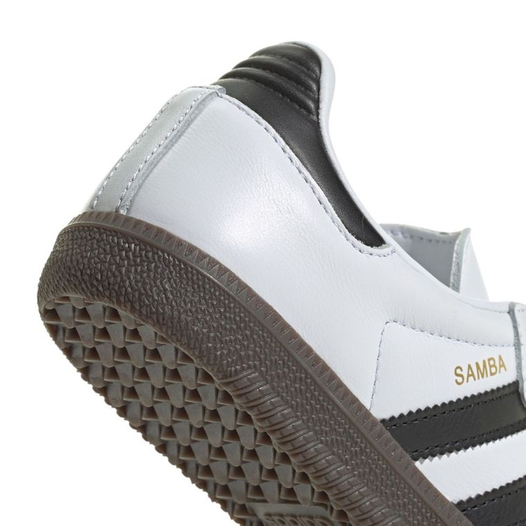 Buty sportowe dziecięce, skórzane, białe, Adidas Samba OG