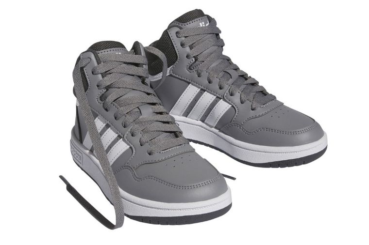 Buty sportowe dziecięce, szare, Adidas Hoops 3.0