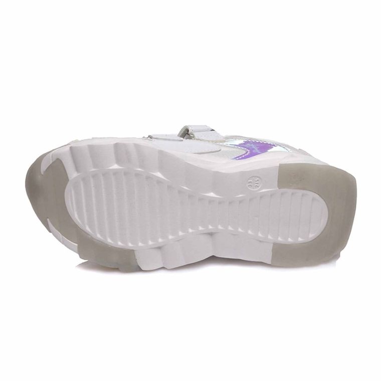 Buty sportowe dziewczęce, białe, skórzana wkładka, Weestep