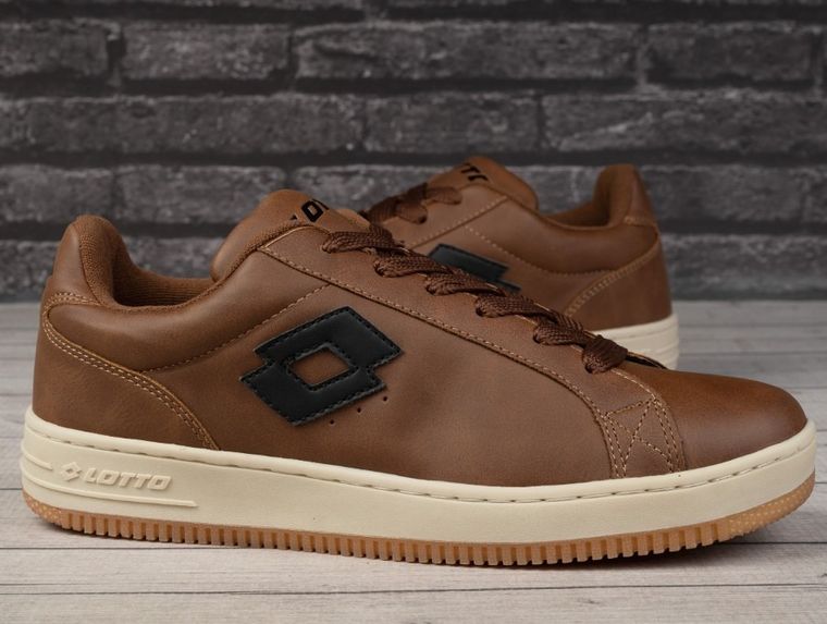 Buty sportowe męskie, brązowe, Lotto Yarin NL