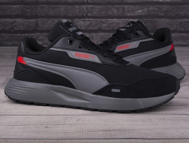 Buty sportowe męskie, czarne, Puma Runtamed Plus