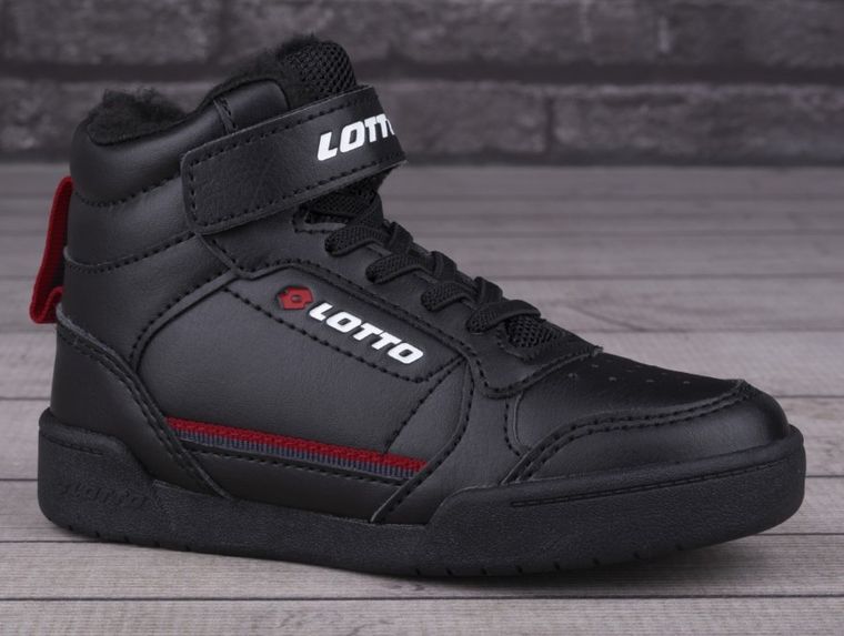 Buty zimowe dziecięce, ocieplane, czarne, Lotto
