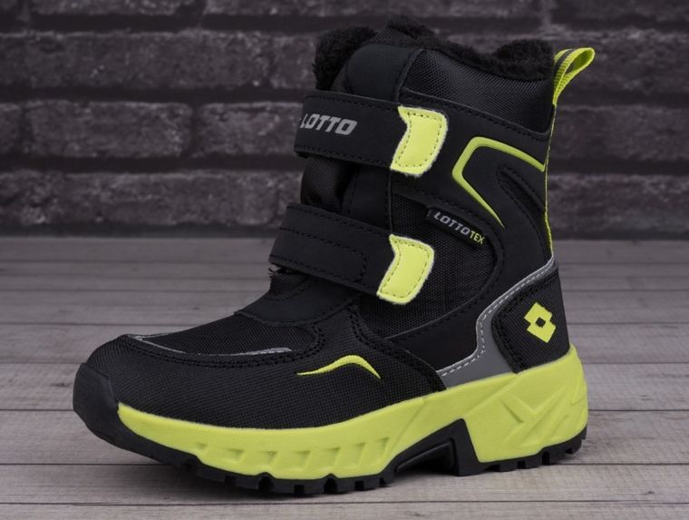 Buty zimowe dziecięce, ocieplane, czarne, Lotto