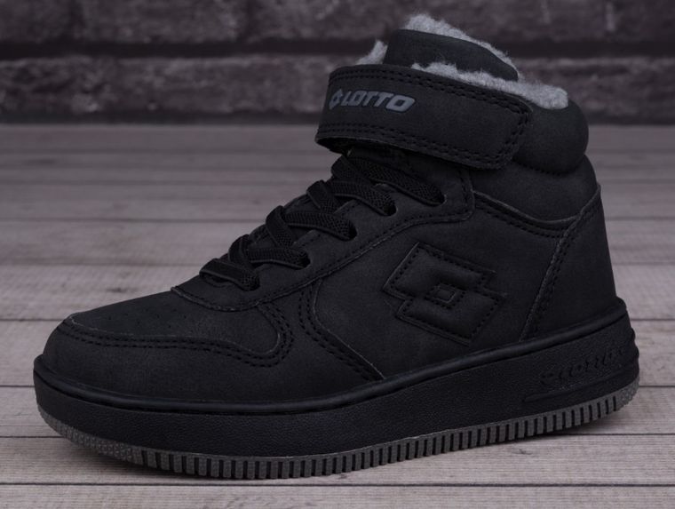 Buty zimowe dziecięce, ocieplane, czarne, Lotto